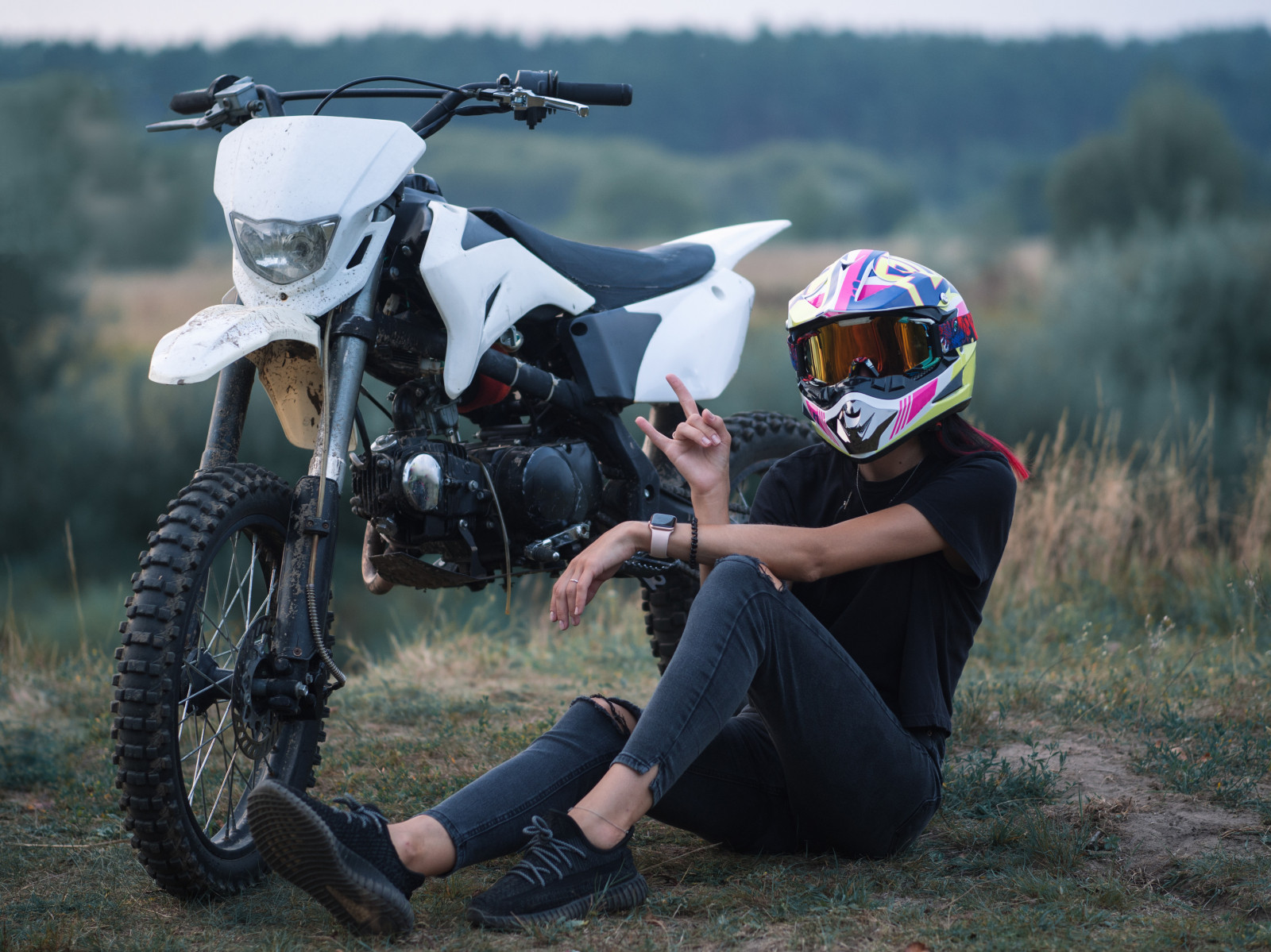Ekstremalna Jazda Motocyklem Pit Bike dla Dwojga