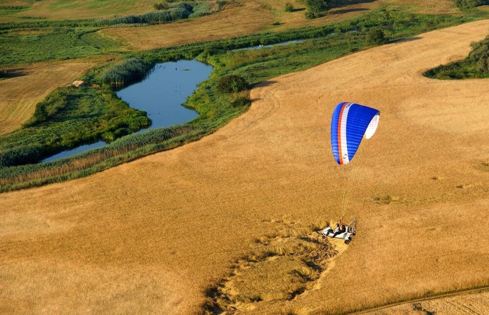 Lot Motoparalotnią z Filmowaniem dla Dwojga